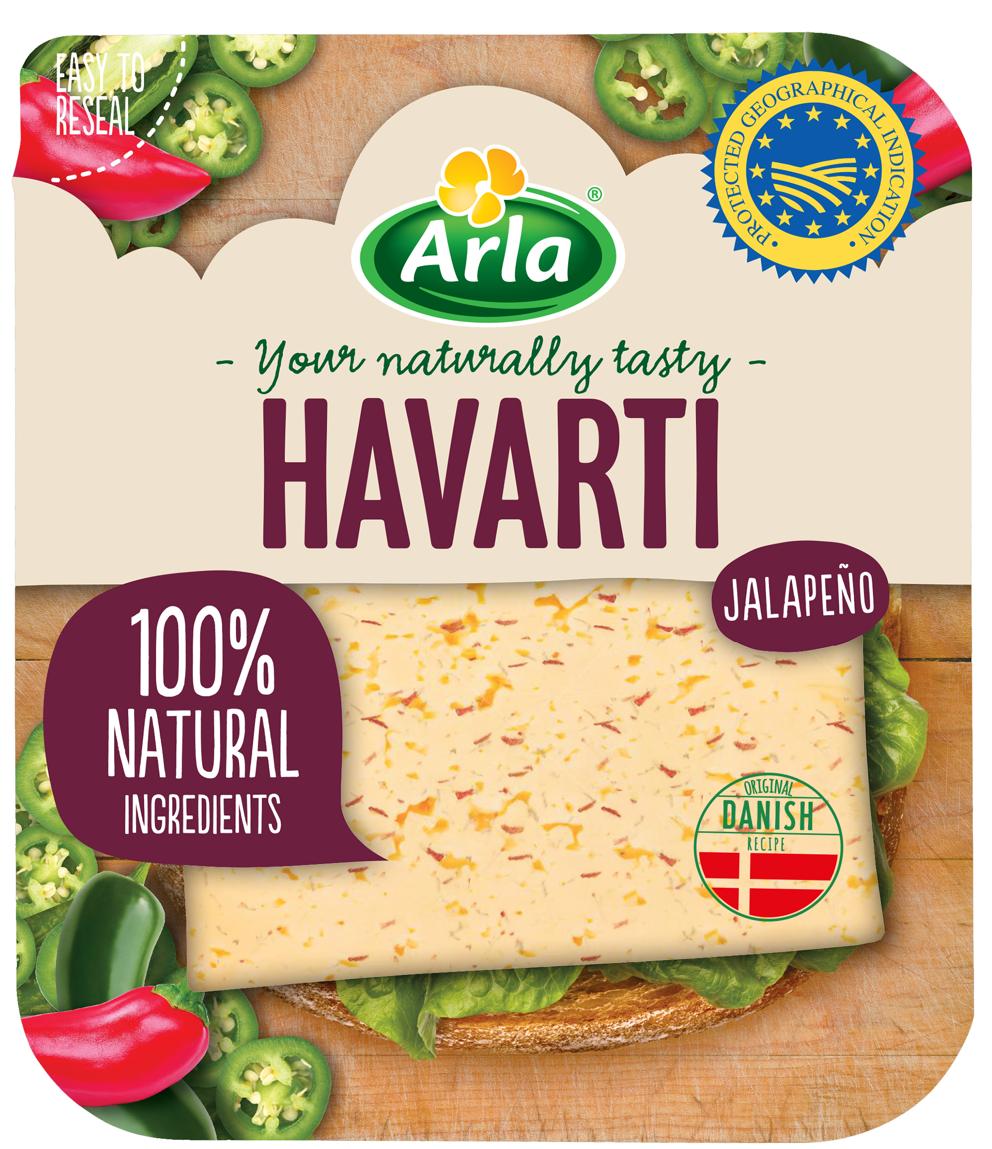 Arla Havarti Jalapeno 150 g plastry